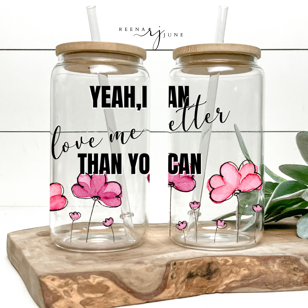 Miley Cyrus Flowers Inspired 16oz Libby Glass Wrap PNG