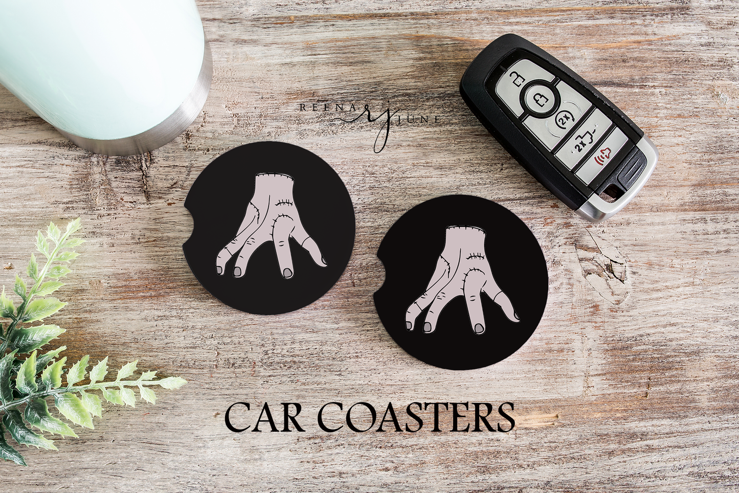 Thing - Wednesday Addams Car Coasters