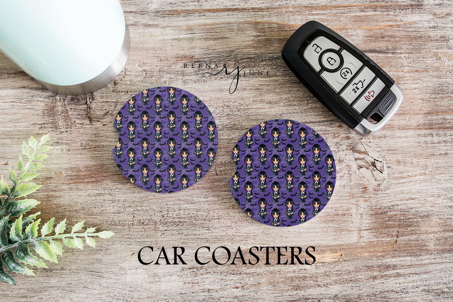Wednesday Addams Car Coasters