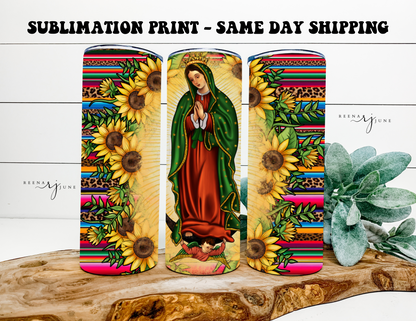 Our Lady of Guadalupe 20oz Skinny Tumbler Sublimation Print
