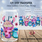 Stitch Coffee & Flowers UV DTF Transfer