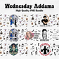 Wednesday Addams PNG Bundle - 16oz Libby Glass Wrap
