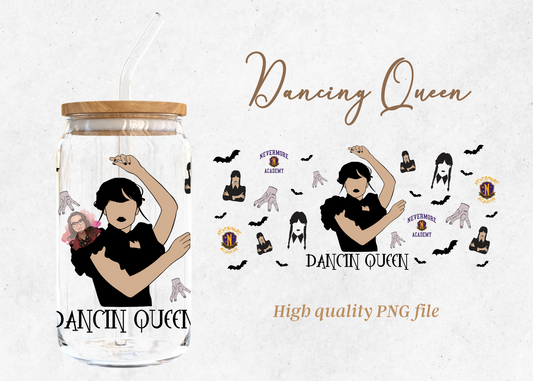 Dancing Queen Wednesday 16oz Libby Glass Wrap PNG