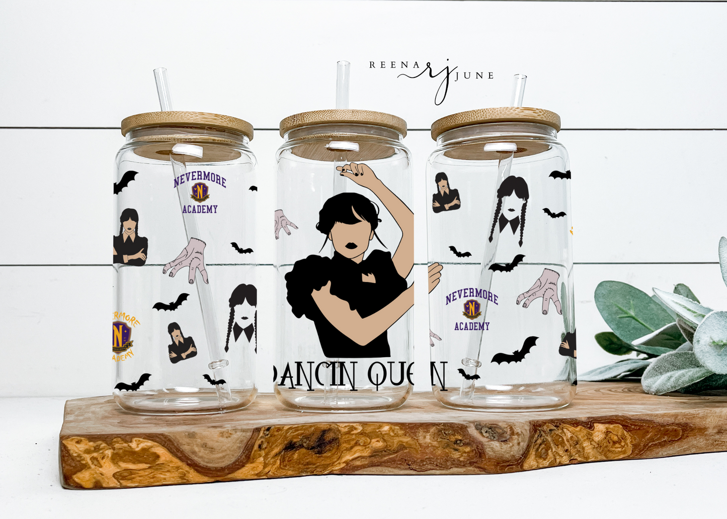 Wednesday Addams PNG Bundle - 16oz Libby Glass Wrap