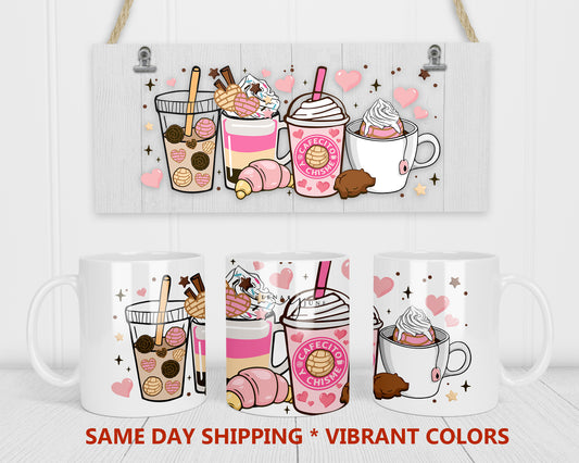 Cafecito y Pan Dulce Sublimation Mug Wrap