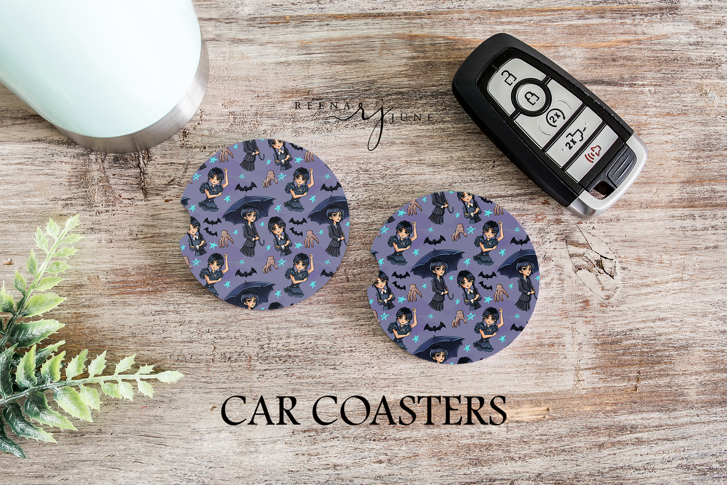 Wednesday Addams Car Coasters