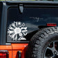 Sunflower Jeep Car Decal