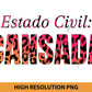 Estado Civil Cansada Spanish PNG