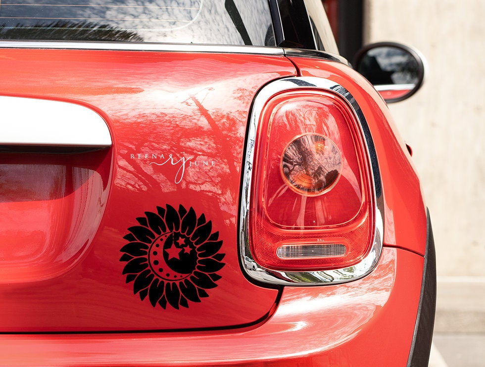 Sunflower Jeep Car Decal