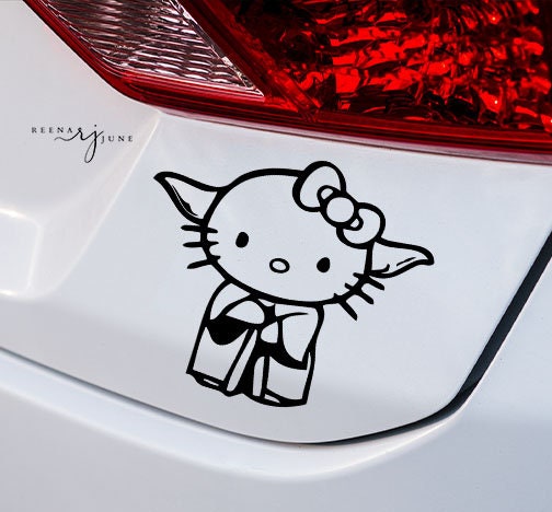 Hello Kitty  StarWars Vinyl Sticker, Car Decal, Star wars Sticker