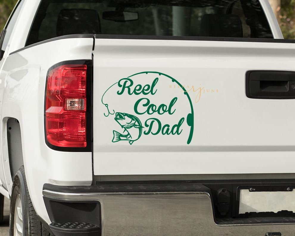 Reel Cool Dad Car Decal
