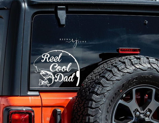 Reel Cool Dad Car Decal