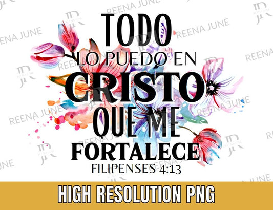 Todo lo puedo en Cristo PNG