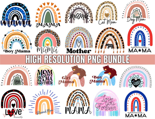 20 Rainbow PNG Bundle