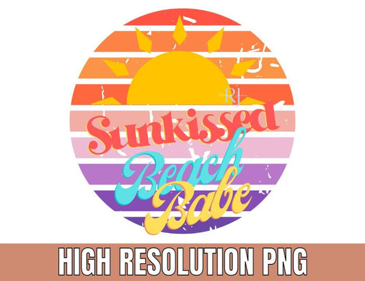 Retro Beach Babe Png