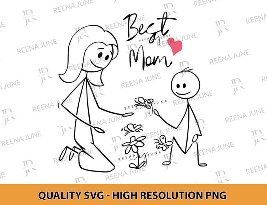 Best Mom Ever Svg, Boy Mom Svg