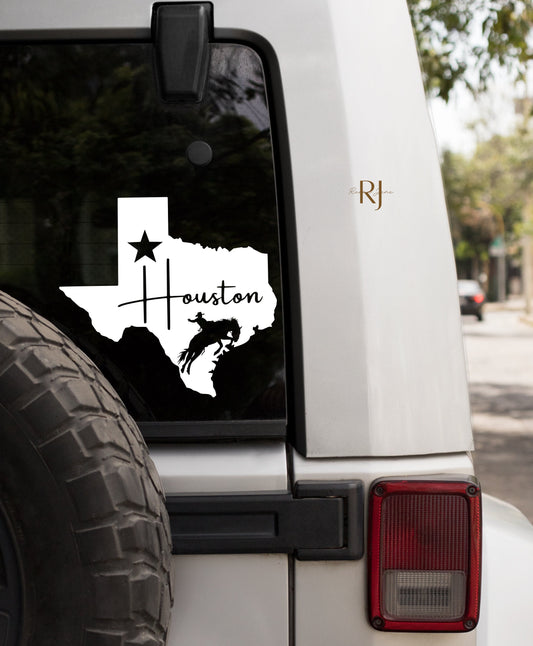 Houston Cowboy Car Decal