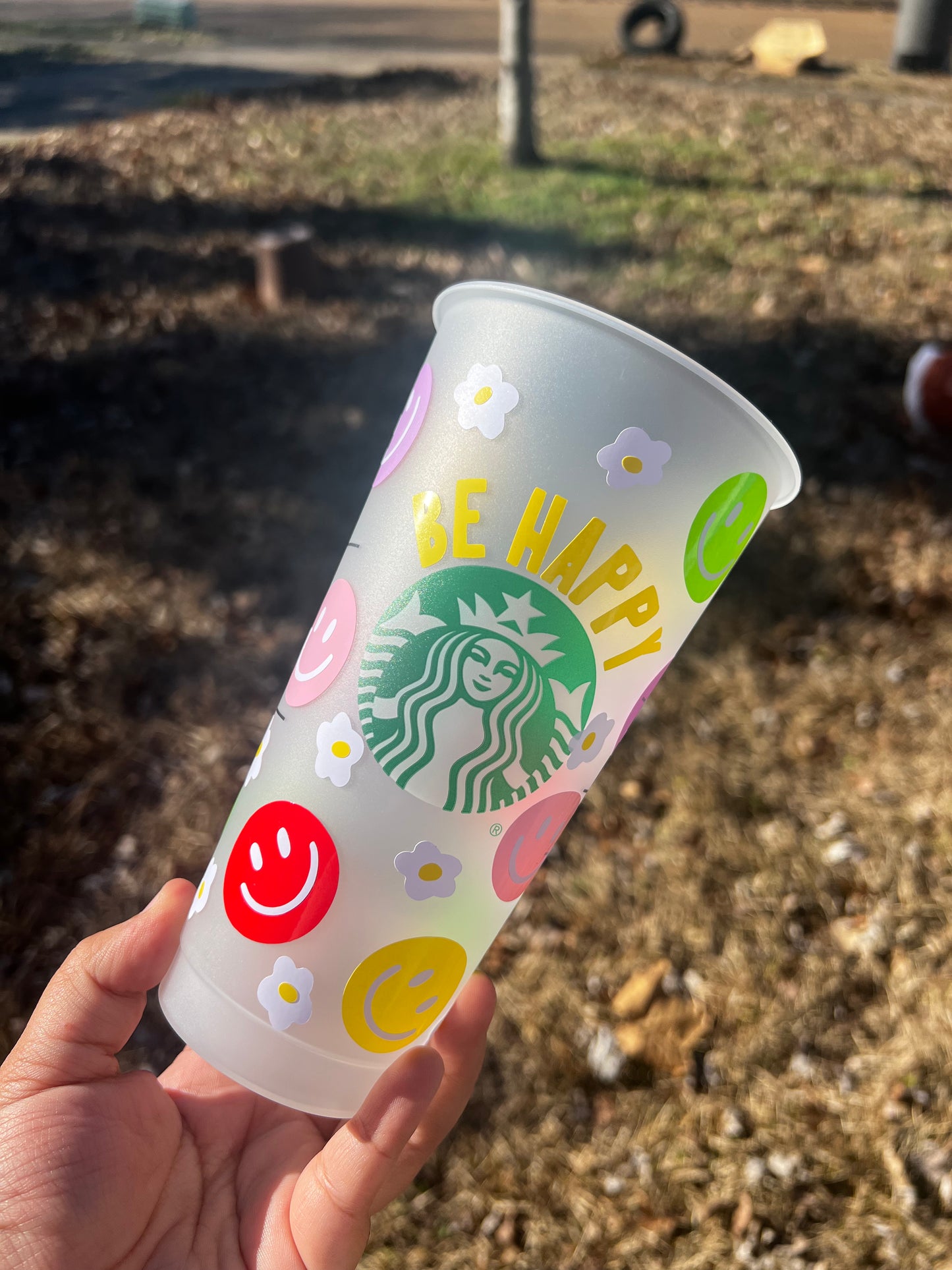 Be Happy Starbucks Cold Cup