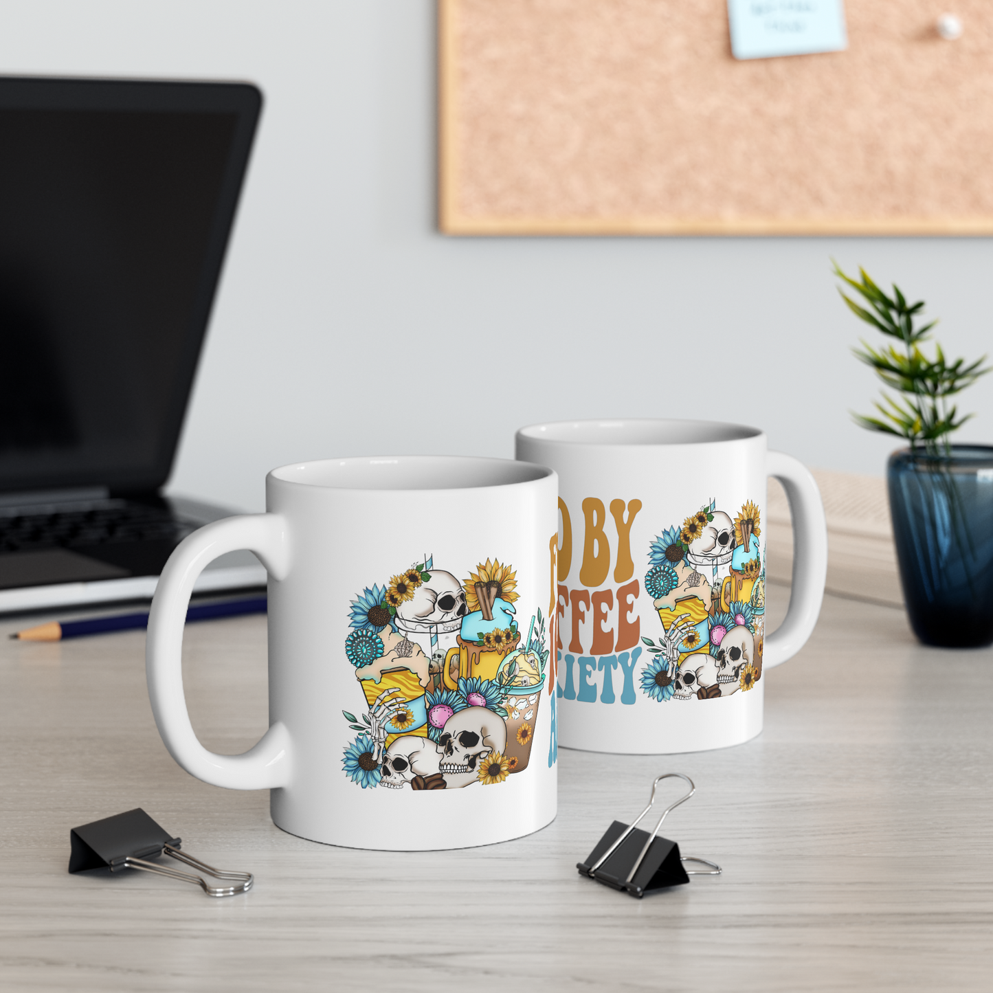 Fuled by Anxiety and Coffee Sublimation Mug Wrap