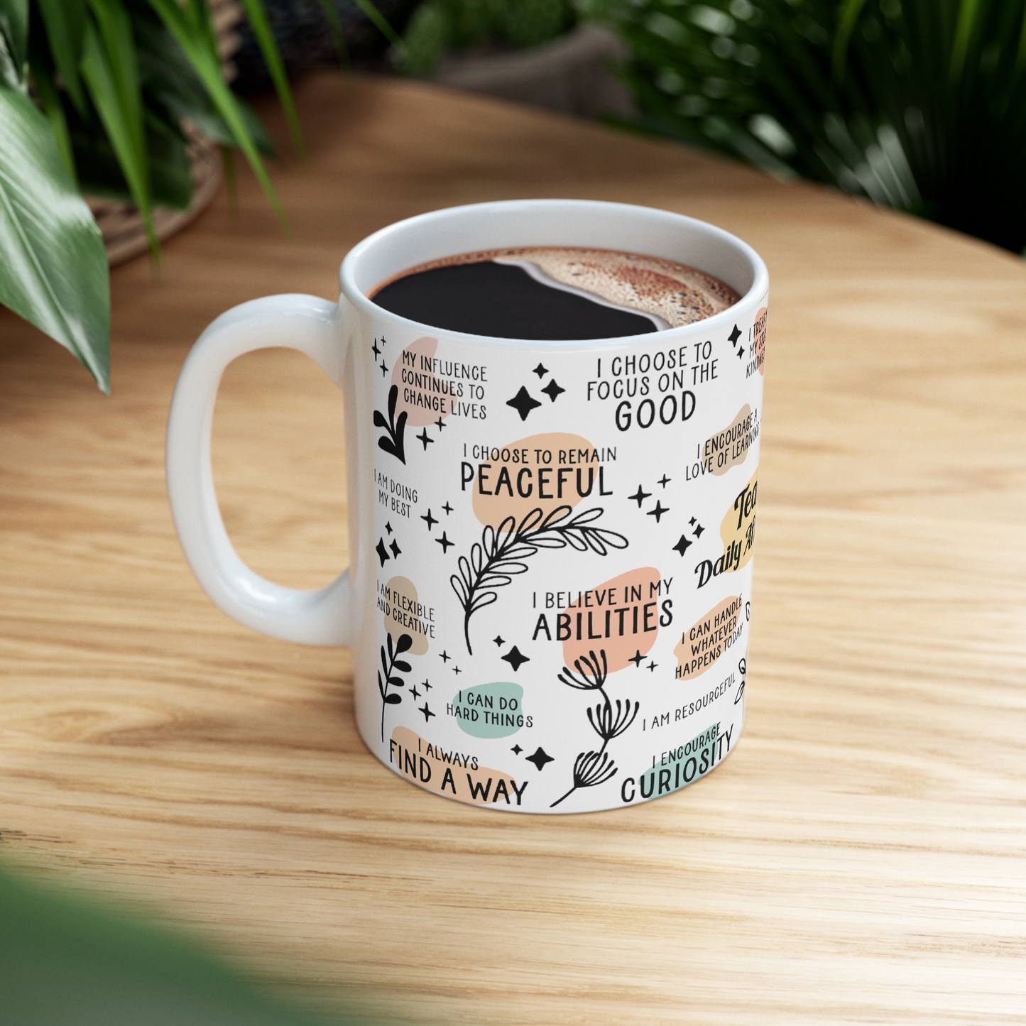 Teacher Daily Affirmations Sublimation Mug Wrap